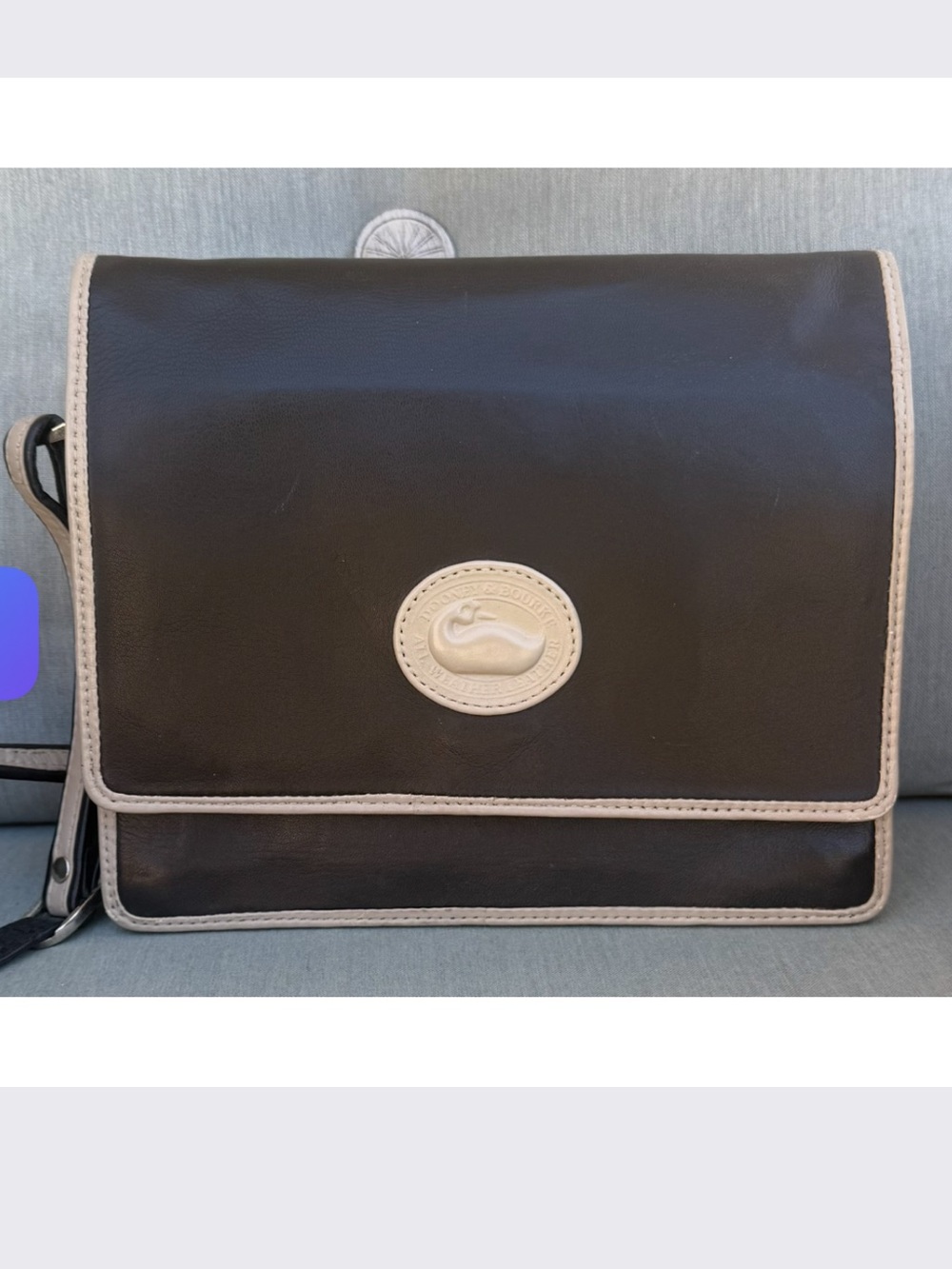 Vintage Dooney & Bourke Crossbody Flap Messenger Bag